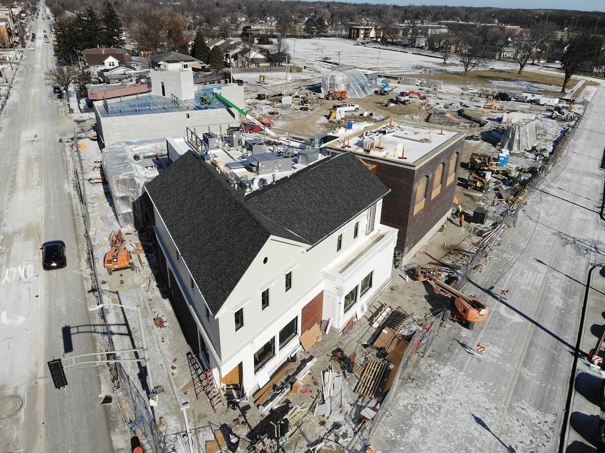 Harmony Square construction on January 24, 2025